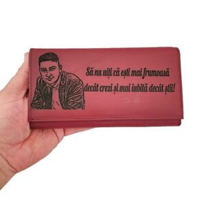 portofel dama piele naturala rosu Mai Frumoasa Decat Crezi