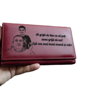 portofel dama rosu Cea mai buna mama si sotie