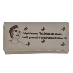 portofel dama beige Esti prietena mea