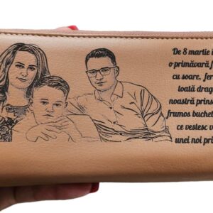 portofel dama cu fermoar beige 8 martie