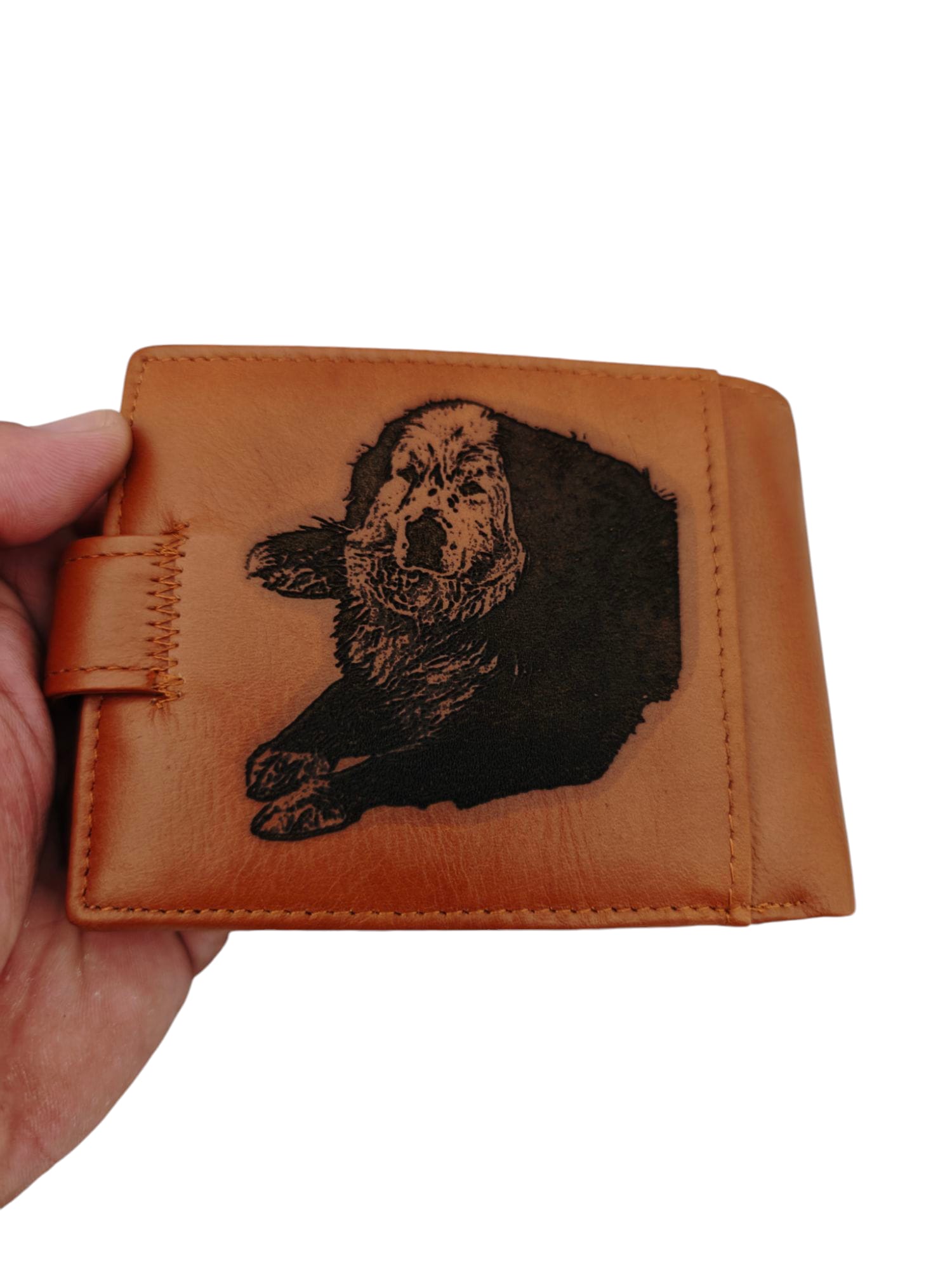 portofel maro coniac cu capsa catel 2