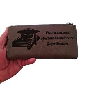 Portofel dama grey brown Pentru cea mai speciala invatatoare