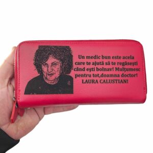 Portofel dama piele naturala rosu fermoar Un medic bun