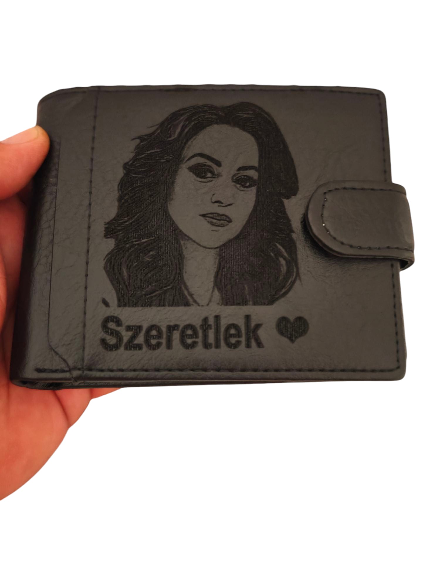 portofel negru cu capsa SzereTlek