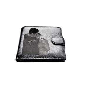 Portofel Personalizat cu poza 4, barbati, piele naturala , negru