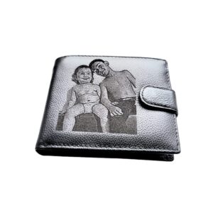 Portofel Personalizat cu poza 6, barbati, piele naturala , negru