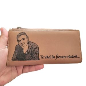 portofel dama cream piele naturala Te vad in fiecare zi