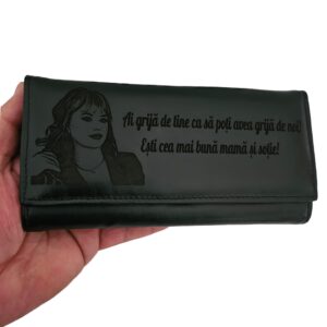 cadou portofel dama negru Ai grija de tine