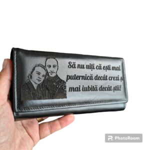 portofel dama piele naturala Negru Sa nu uiti