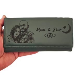 portofel dama verde Luna si stelele