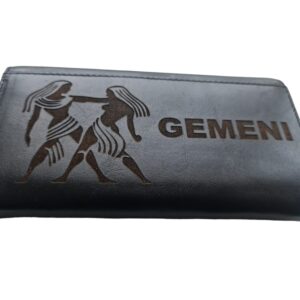 portofel dama  negru personalizat zodia Gemeni
