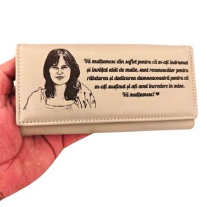 portofel dama beige Va multumesc